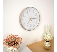 vidaXL Reloj de pared 30 cm rosa dorado