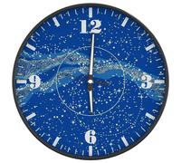 vidaXL Reloj de pared con escalas y agujas luminosas azul Ø30 cm
