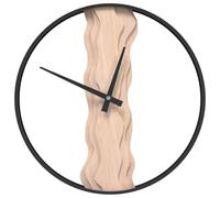vidaXL Reloj de pared de hierro y madera de roble Ø35 cm Marrón para salón, baño y cocina
