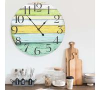 vidaXL Reloj de pared de MDF multicolor 60 cm