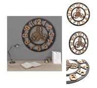 vidaXL Reloj de pared de metal, 58 cm, dorado y - Relojes de pared
