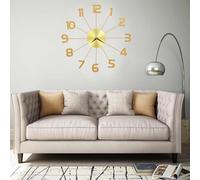 Reloj de pared metálico vidaXL, 50 cm, color dorado