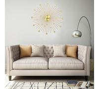 vidaXL Reloj de pared de metal dorado 70 cm