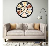 vidaXL Reloj de pared de metal multicolor 60 cm
