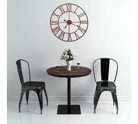 vidaXL Reloj de pared de metal rojo 58 cm