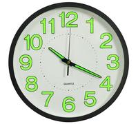 vidaXL Reloj de pared luminoso negro 30 cm
