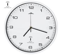 vidaXL Reloj de pared radiocontrol movimiento de cuarzo 31 cm blanco