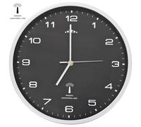 vidaXL Reloj de pared radiocontrol movimiento de cuarzo 31 cm negro