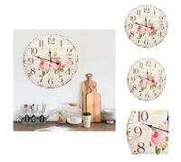 vidaXL Reloj de pared vintage con motivos florales, 60 cm - Relojes de pared