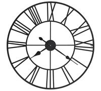 vidaXL Reloj de pared vintage movimiento cuarzo metal 80 cm XXL