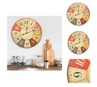 vidaXL Reloj de pared vintage, multicolor, 60 cm - Relojes de pared