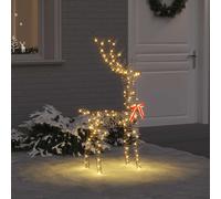 vidaXL Reno 3D 140 LED Blanco cálido 70 x 41 x 128 cm Ratán
