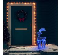 vidaXL Reno de Navidad con malla 306 LED 60x24x89 cm
