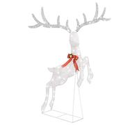 vidaXL Reno Decorativo de Navidad, Adorno Festivo con 120 Leds, Decoración de Luces, Reno Iluminador Dorado para Navidad, Blanco Frío