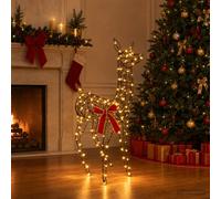 vidaXL Reno Navideño 3D LOVIISA 110 LED Blanco Cálido 70 x 26 x 100 cm