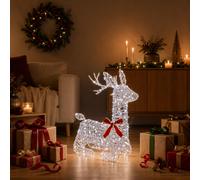 vidaXL Reno Navideño 3D LOVIISA 140 LED Blanco frío 55 x 22 x 63 cm