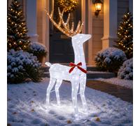 vidaXL Reno Navideño 3D LOVIISA 140 LED Blanco frío 70 x 26 x 128 cm