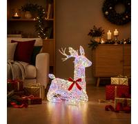 vidaXL Reno Navideño 3D LOVIISA 140 LED Multicolor 55 x 22 x 63 cm