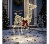 vidaXL Reno Navideño 3D LOVIISA 200 LED Blanco Cálido 96 x 40 x 140 cm