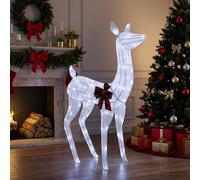 vidaXL Reno Navideño 3D LOVIISA 200 LED Blanco frío 96 x 40 x 140 cm