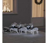 vidaXL Renos LED 4 uds. 45 x 19 x 65 cm tela