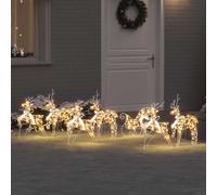 vidaXL Renos LED 7 uds. 40 LED Multicolor 42 x 15 x 64 cm PET