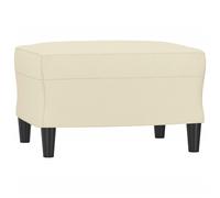 vidaXL Reposapiés de cuero sintético color 60x50x41 cm en color Capuchino/Gris/Crema y más