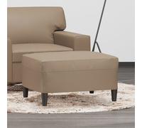vidaXL Reposapiés de cuero sintético color capuchino 70x55x41 cm