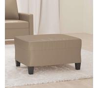 vidaXL Reposapiés de cuero sintético color capuchino 70x55x41 cm