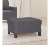 vidaXL Reposapiés de cuero sintético gris 70x55x41 cm