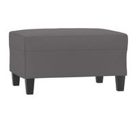 vidaXL Reposapiés gris, 70x55x41 cm, revestimiento de cuero sintético