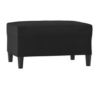 vidaXL Reposapiés de Cuero sintético Negro 70x55x41 cm