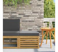 vidaXL Reposapiés de Exterior Madera de Acacia Sólida Blanco
