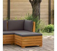 vidaXL Reposapiés de jardín, madera maciza de acacia, color marrón