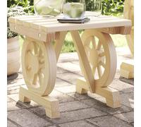 vidaXL Reposapiés de jardín madera maciza de abeto 40x36,5x38,5 cm