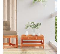 vidaXL Reposapiés de Jardín Pino macizo Marrón Cera 62 x 62 x 32 cm