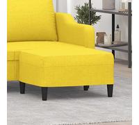 vidaXL Reposapiés de Tela Amarillo Claro 70x55x41 cm