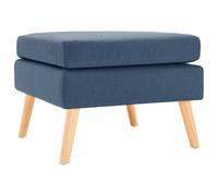vidaXL Reposapiés de tela azul