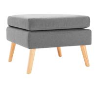vidaXL Reposapiés de tela gris claro