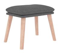 vidaXL Reposapiés Puf Otomano Asiento de tela gris claro 45x29,5x35 cm