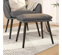 vidaXL Reposapiés de tela gris claro 45x29,5x35 cm