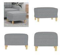 vidaXL Reposapiés de tela, gris claro, 60x50x41 cm - Reposapiés - Taburete - Banco para pies - Apoyapiés