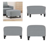 vidaXL Reposapiés de tela, gris claro, 60x50x41 cm - Reposapiés - Taburete - Banco para pies - Apoyapiés