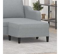 vidaXL Reposapiés de tela gris claro 70x55x41 cm