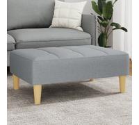 vidaXL Reposapiés, gris claro, 77x55x31 cm, tapizado en tela