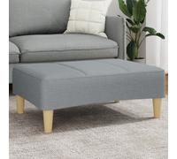vidaXL Reposapiés de tela gris claro 77x55x31 cm