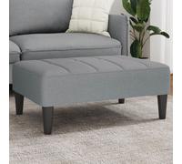 vidaXL Reposapiés de tela gris claro 77x55x31 cm