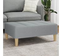 vidaXL Reposapiés de tela 77x55x31 cm, gris claro