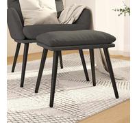 vidaXL Reposapiés de tela gris oscuro 45x29,5x35 cm