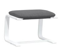 vidaXL Reposapiés Taburete otomana de tela Gris oscuro 51x41x40 cm